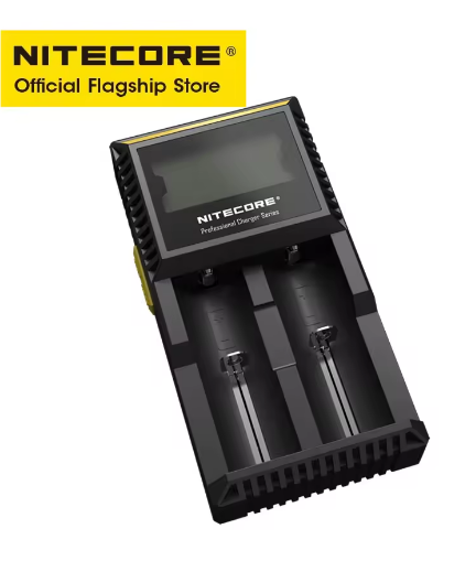 Caricabatterie Nitecore Digicharger D2 Carica Batterie 2 Posti